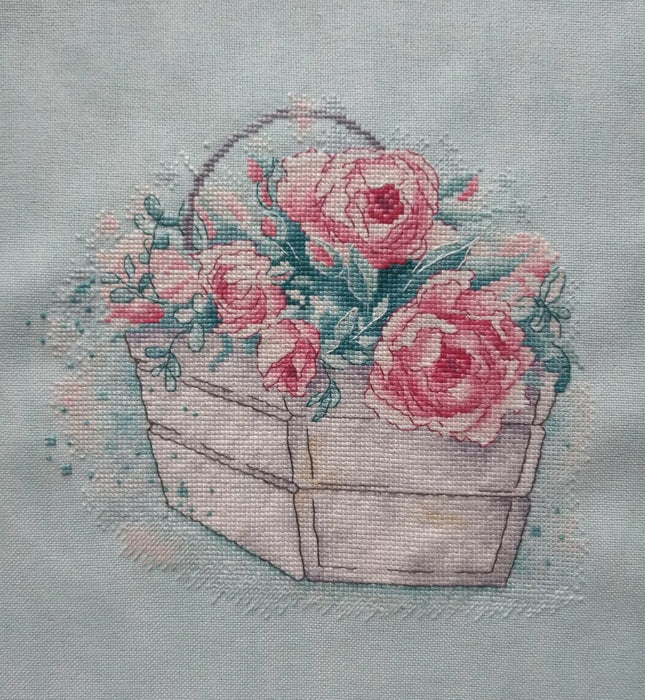 Roses in a Box - PDF Cross Stitch Pattern