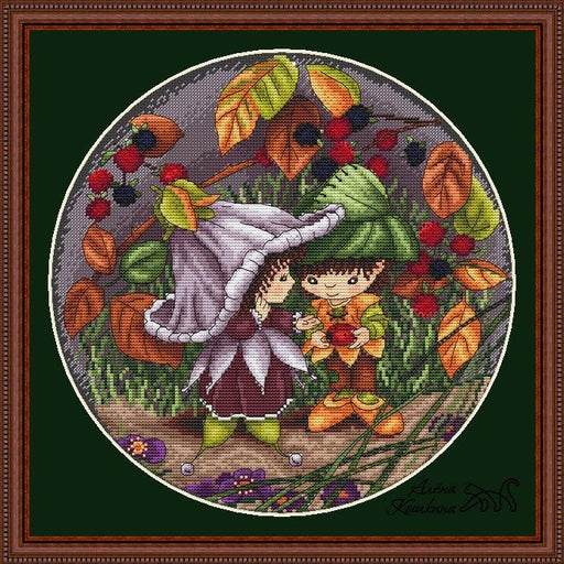 Victoria Plum on a date - PDF Cross Stitch Pattern - Wizardi