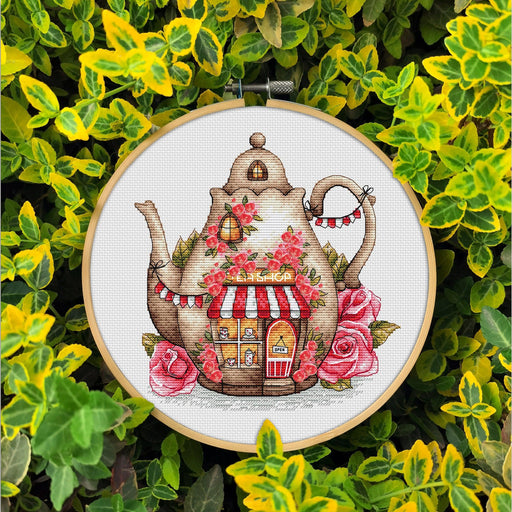 Vintage Tea - PDF Cross Stitch Pattern - Wizardi