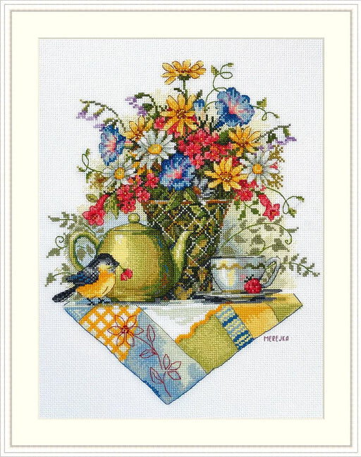 Wildflower Tea K-198 Counted Cross-Stitch Kit - Wizardi