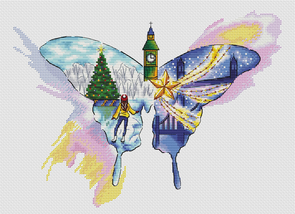 Wings of the World. London - PDF Cross Stitch Pattern - Wizardi