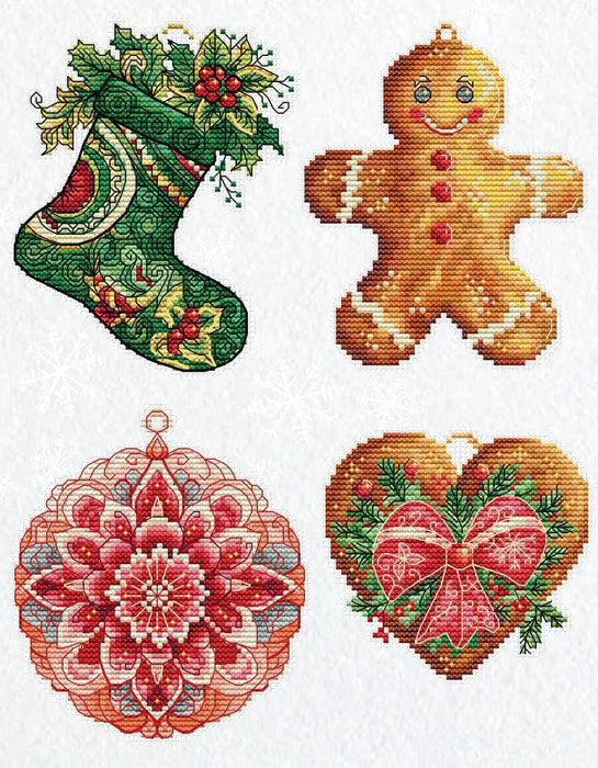 Winter Decorations JK043L Counted Cross-Stitch Kit - Wizardi