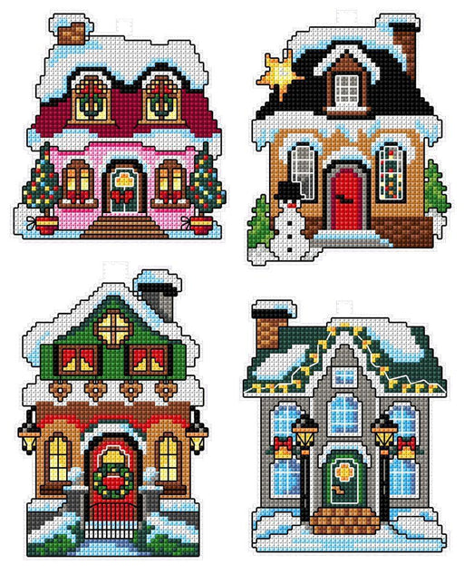 "Winter Houses" 112CS Counted Cross-Stitch Kit - Wizardi