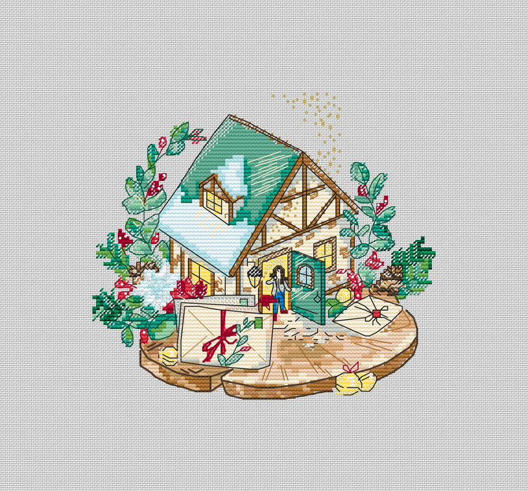 Gingerbread House 2 - PDF Cross Stitch Pattern