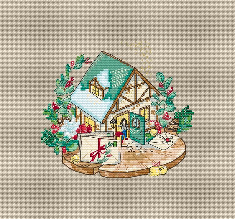 Gingerbread House 2 - PDF Cross Stitch Pattern