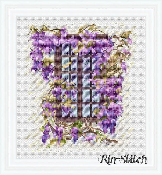 Wisteria - Free PDF Cross Stitch Pattern — Wizardi