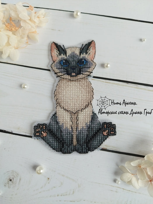 Thai cat with costumes - PDF Cross Stitch Pattern