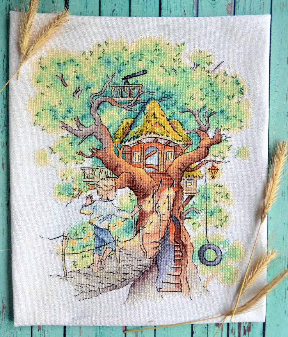 Tree house - PDF Cross Stitch Pattern – Wizardi