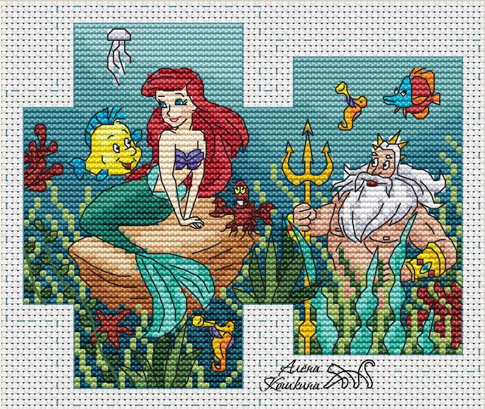 The Little Mermaid - PDF Cross Stitch Pattern