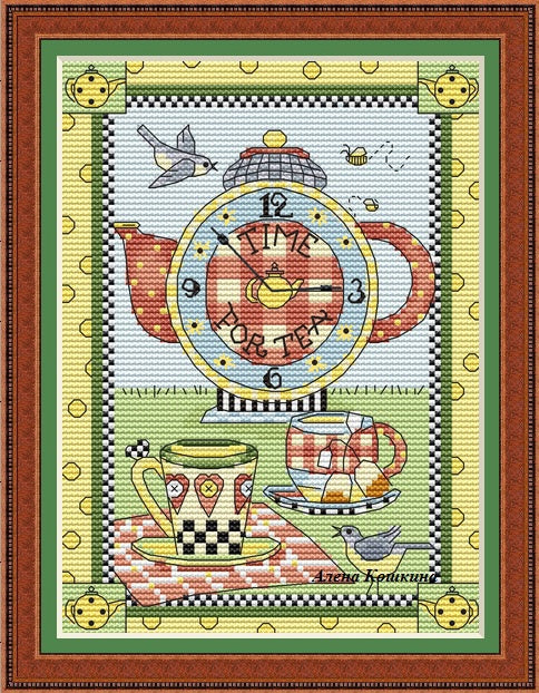 Tea party - PDF Cross Stitch Pattern