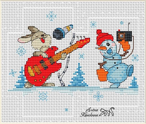 Zarubin Snowman - PDF Cross Stitch Pattern - Wizardi