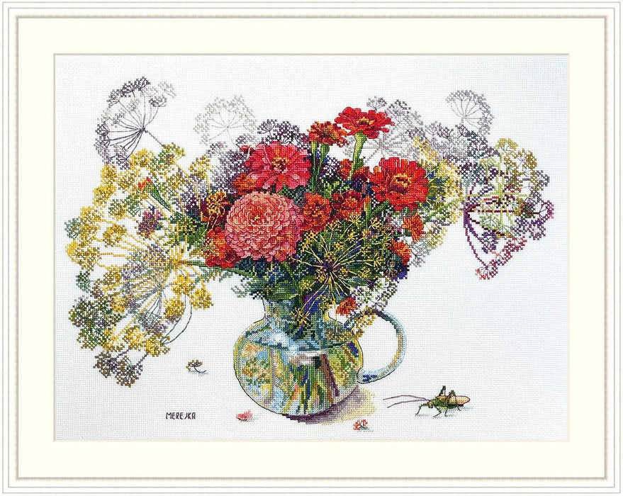 Zinnia and Dill K-210A Counted Cross-Stitch Kit - Wizardi