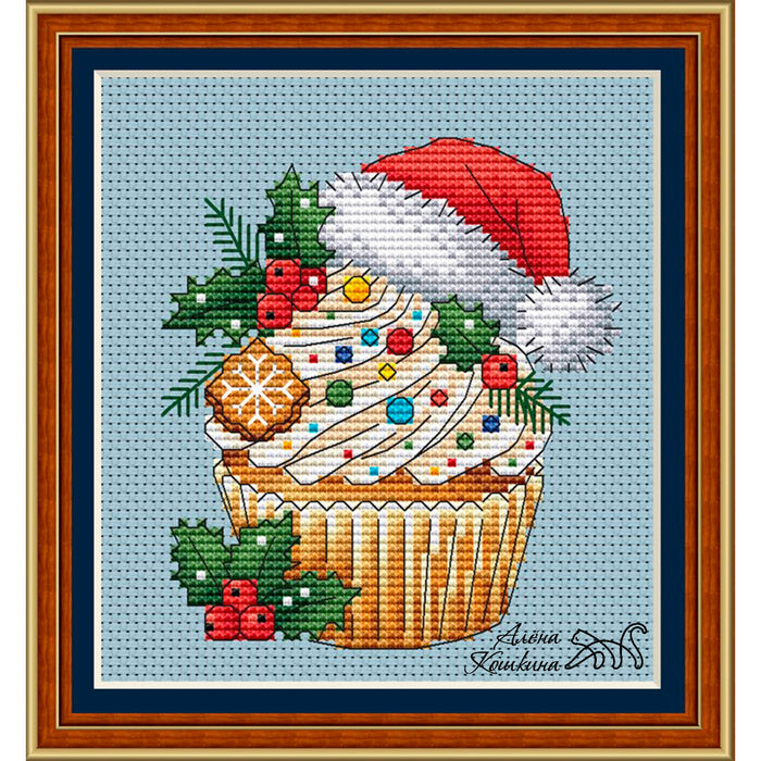 Cake. Christmas cap - PDF Cross Stitch Pattern