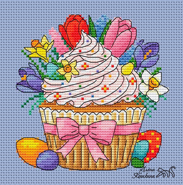 Cake. Easter - PDF Cross Stitch Pattern