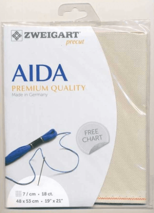 Zweigart Precut Fein-Aida 18 count Platinum 3793/770 - Wizardi