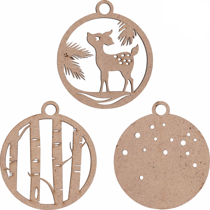 Rosa Talent Winter Story 4 - set of bases for decoration on fiberboard. 3.54*3.15 inches. 3pcs