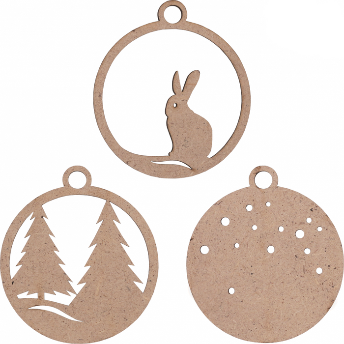 Rosa Talent Winter Story 5 - set of bases for decoration on fiberboard. 3.54*3.15 inches. 3pcs.