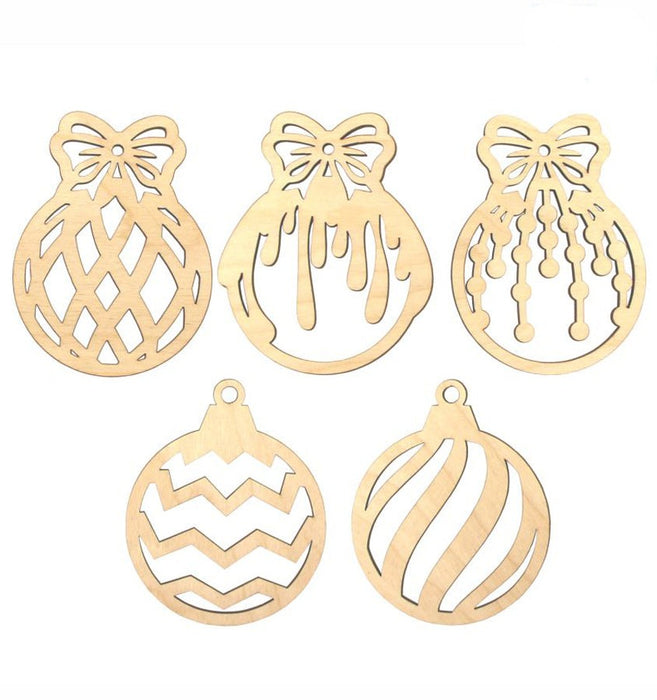 Rosa Talent Christmas balls - Set of bases for decoration on plywood. 2.95*3.94 inches. 5pcs.
