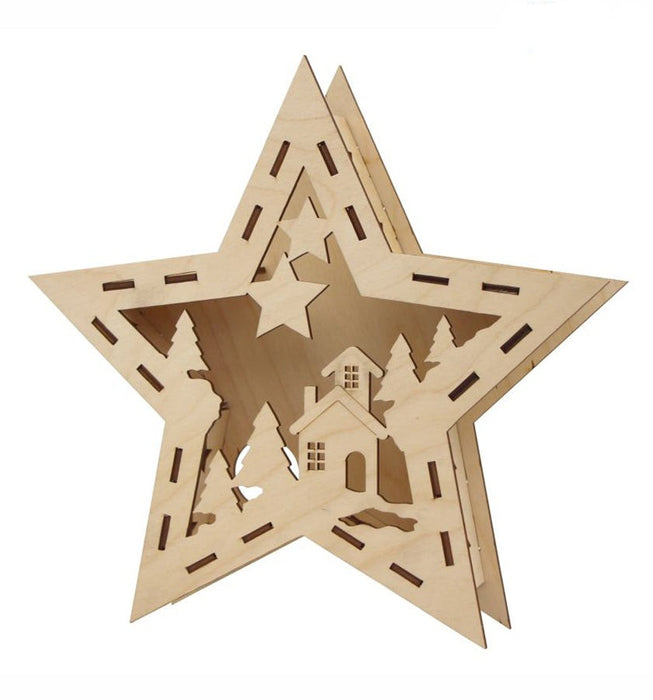 Rosa Talent Star - 3D composition on plywood. 6.97*7.87 inches