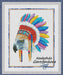 Amerindian Eagle (lilac) - PDF Counted Cross Stitch Pattern - Wizardi