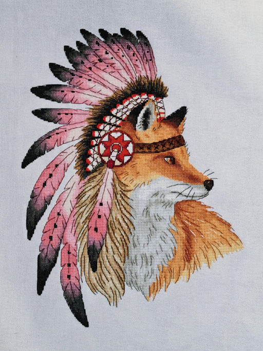 Amerindian Fox - PDF Counted Cross Stitch Pattern - Wizardi