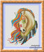 Amerindian Mustang" (golden) - PDF Counted Cross Stitch Pattern - Wizardi