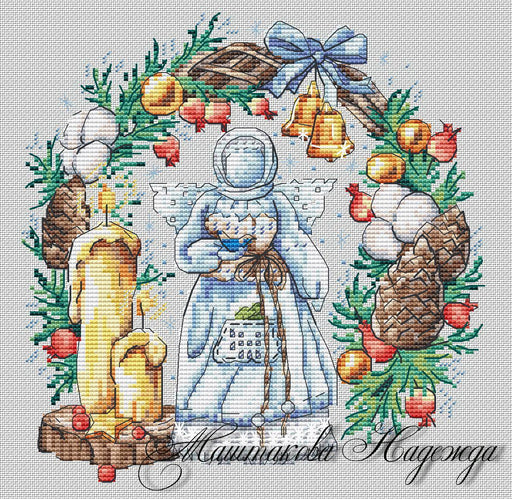 Angel of the Light Holiday. Christmas - PDF Cross Stitch Pattern - Wizardi