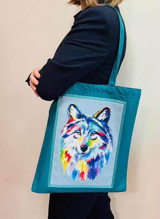 Animals in colors. Wolf - PDF Counted Cross Stitch Pattern - Wizardi