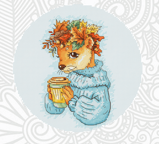 Autumn Coffee - PDF Cross Stitch Pattern - Wizardi