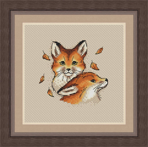 Autumn Foxes - PDF Cross Stitch Pattern - Wizardi