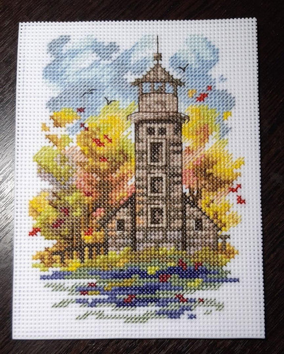 Autumn Lighthouse - PDF Cross Stitch Pattern - Wizardi