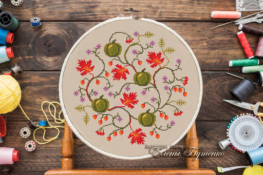 Autumn Ornament - PDF Cross Stitch Pattern - Wizardi