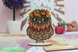 Autumn Owl Plastic Canvas Counted Cross Stitch Kit P-342 / SR-342 - Wizardi