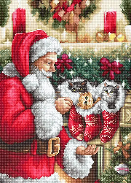 Santa Claus B602L Counted Cross-Stitch Kit - Wizardi