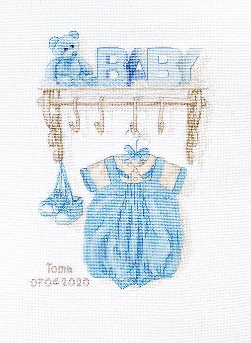 Baby boy birth B1174L Counted Cross-Stitch Kit - Wizardi