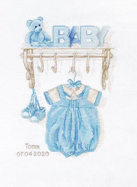 Baby boy birth B1174L Counted Cross-Stitch Kit - Wizardi