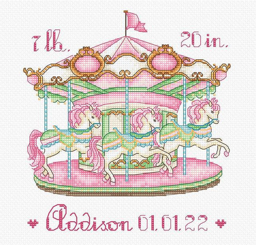 Baby Carousel L8046 Counted Cross Stitch Kit - Wizardi