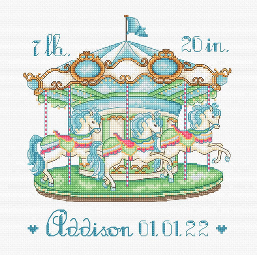 Baby Carousel L8047 Counted Cross Stitch Kit - Wizardi