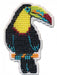 Badge - toucan 1318 Plastic Canvas Counted Cross Stitch Kit - Wizardi