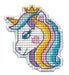 Badge unicorn-2 1350 Plastic Canvas Counted Cross Stitch Kit - Wizardi