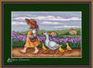 Barefoot Girl with Ducks - PDF Counted Cross Stitch Pattern - Wizardi
