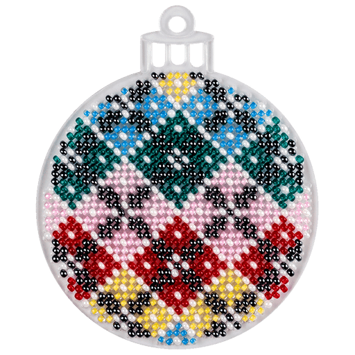 Bead embroidery kit on a plastic base FLPL-036 - Wizardi