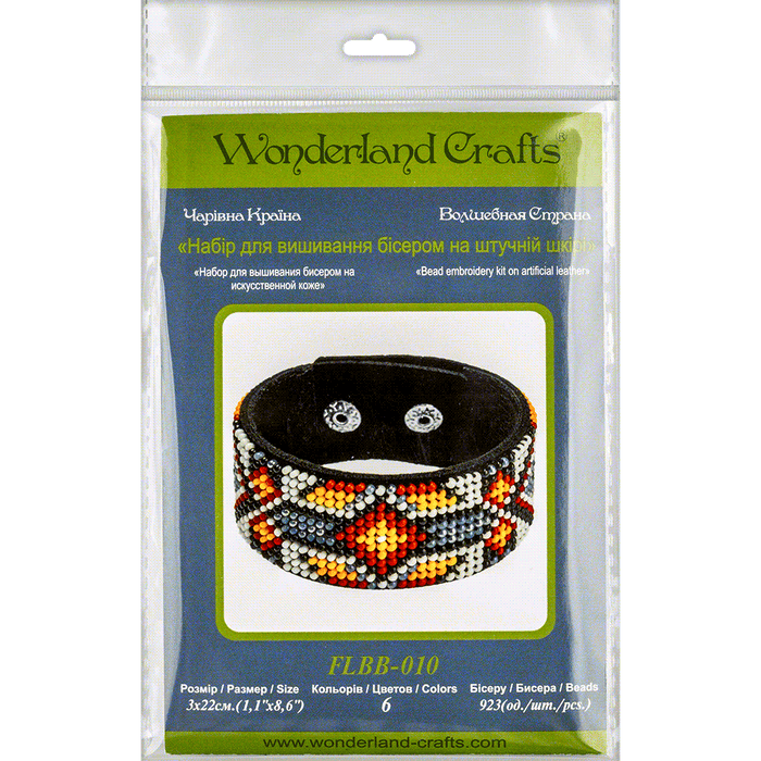 Bead embroidery kit on artificial leather FLBB-010 - Wizardi