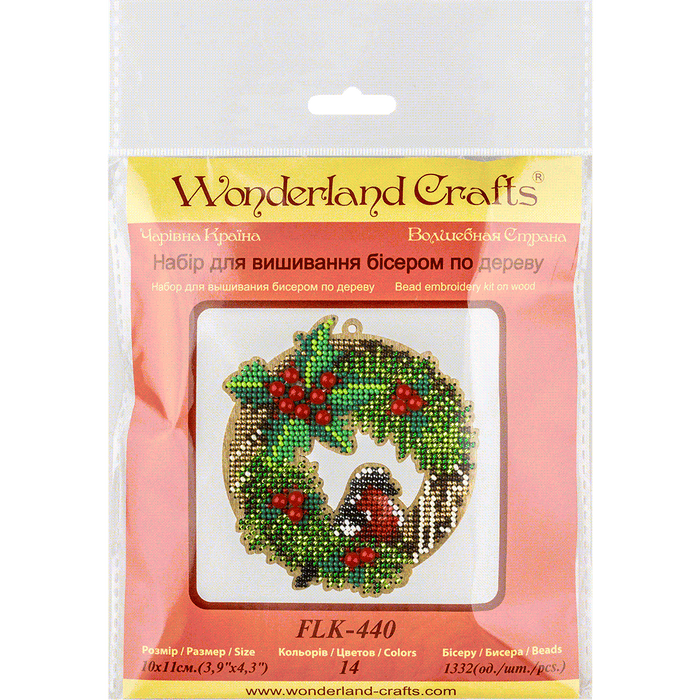 Bead embroidery kit on wood FLK-440 - Wizardi