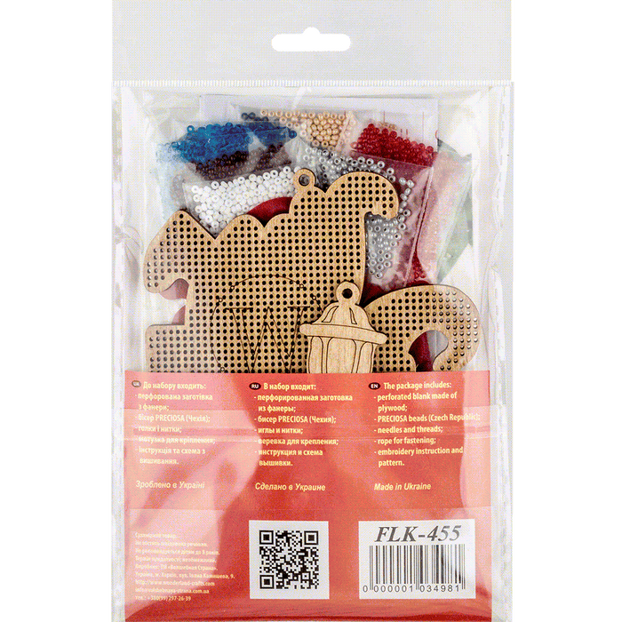 Bead embroidery kit on wood FLK-455 - Wizardi