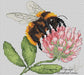 Bee with Flowers - PDF Free Cross Stitch Pattern - Wizardi