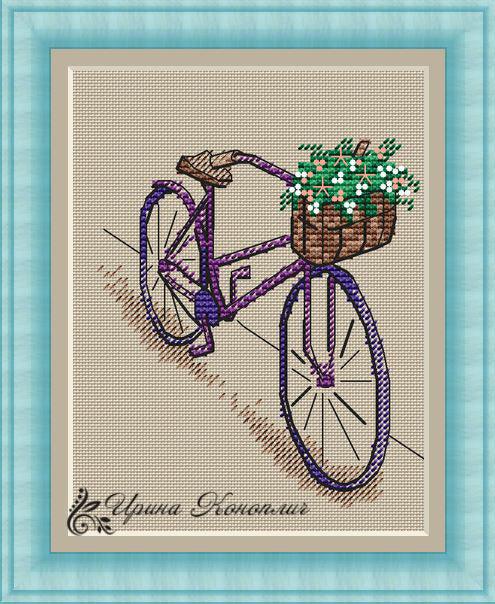 Bicycle - PDF Counted Cross Stitch Pattern - Wizardi