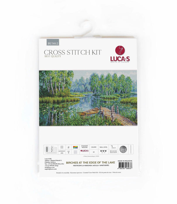 Birches at the edge of the lake BU5012L Counted Cross-Stitch Kit - Wizardi