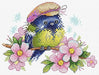 Bird with Flowers M-553 / SM-553 Counted Cross-Stitch Kit - Wizardi