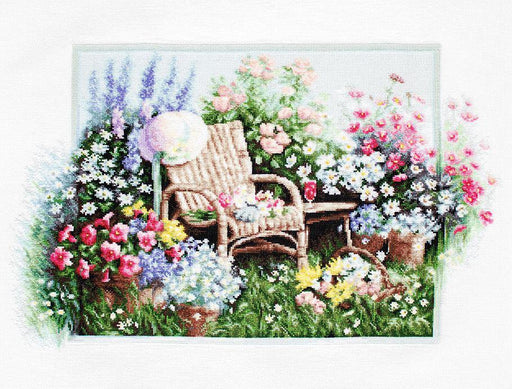 Blooming garden B2344L Counted Cross-Stitch Kit - Wizardi